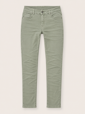 Green jeans on a white background