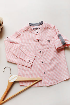 Salmon Striped Shirt