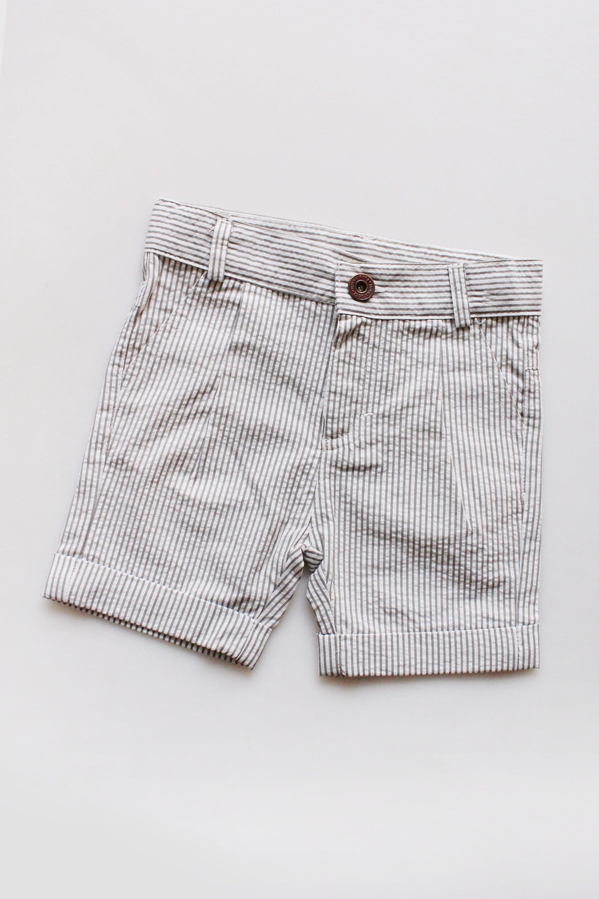 White Striped Shorts