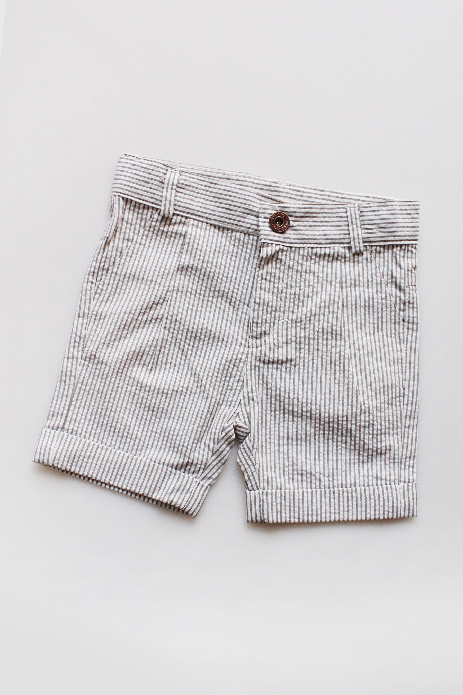 White Striped Shorts
