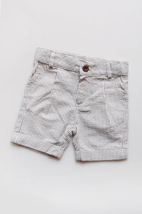 White Striped Shorts