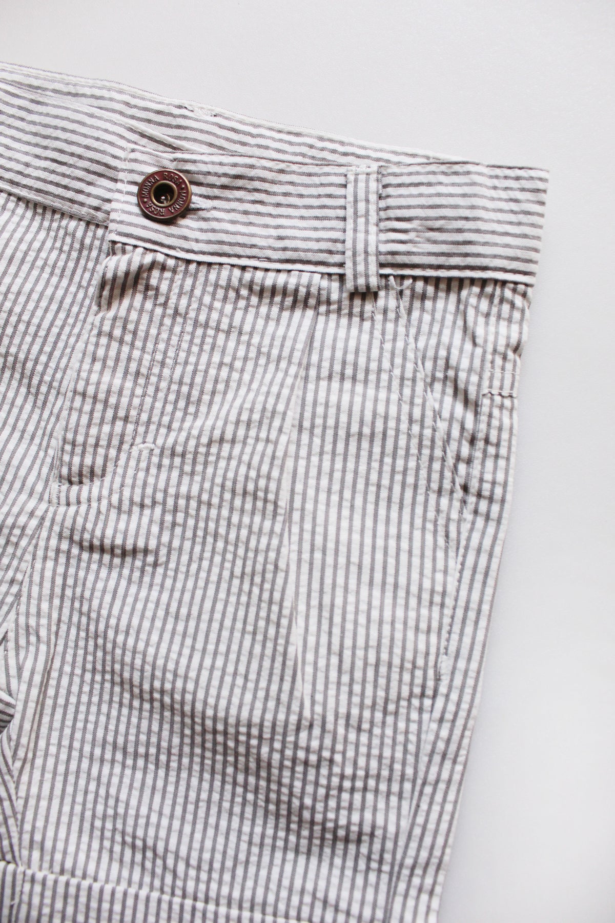 White Striped Shorts