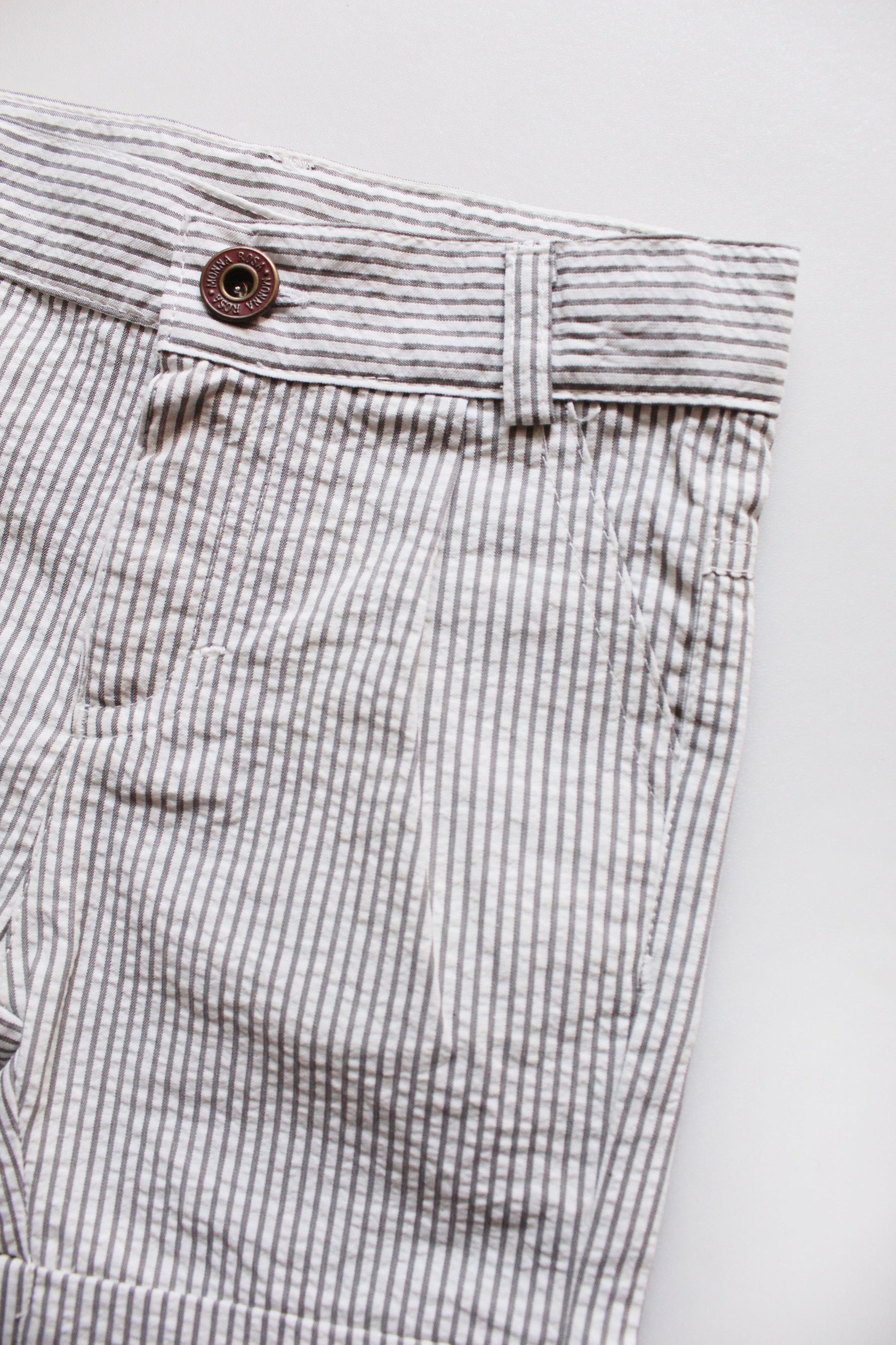 White Striped Shorts