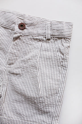 White Striped Shorts