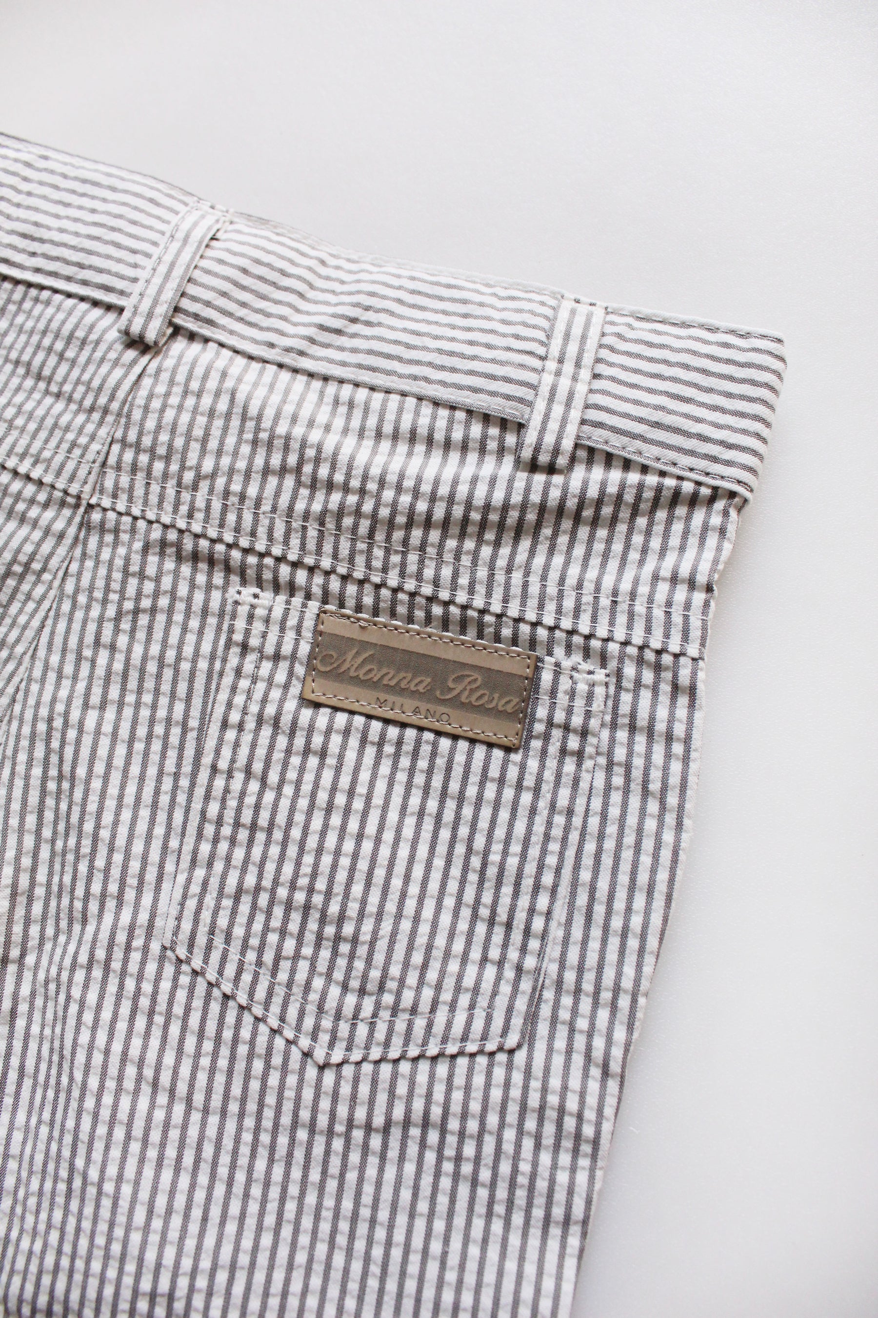 White Striped Shorts