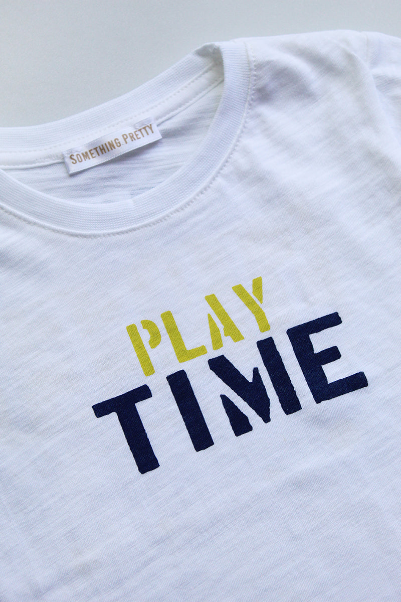 White Playtime Tee